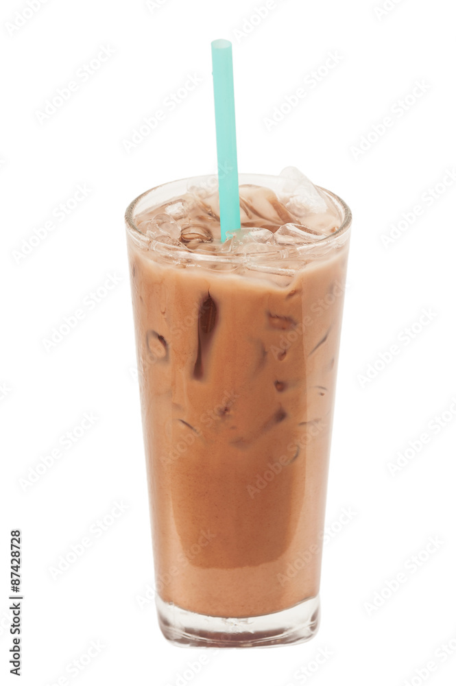 Ice milk chocolate, Isolated, clipping path Ice milk chocolate, Isolated, clipping path