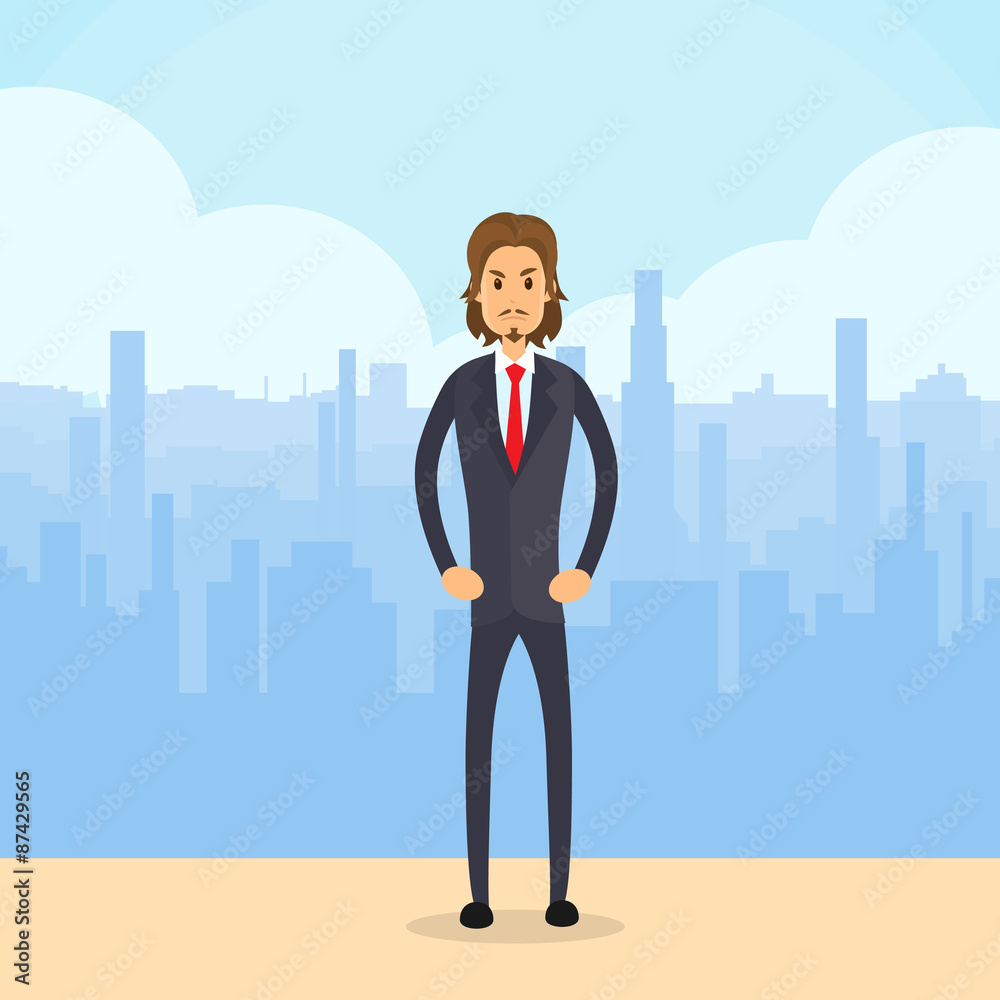 Businessman Serious Full Length, Business Man City Skyscraper Businessman Serious Full Length, Business Man City Skyscraper