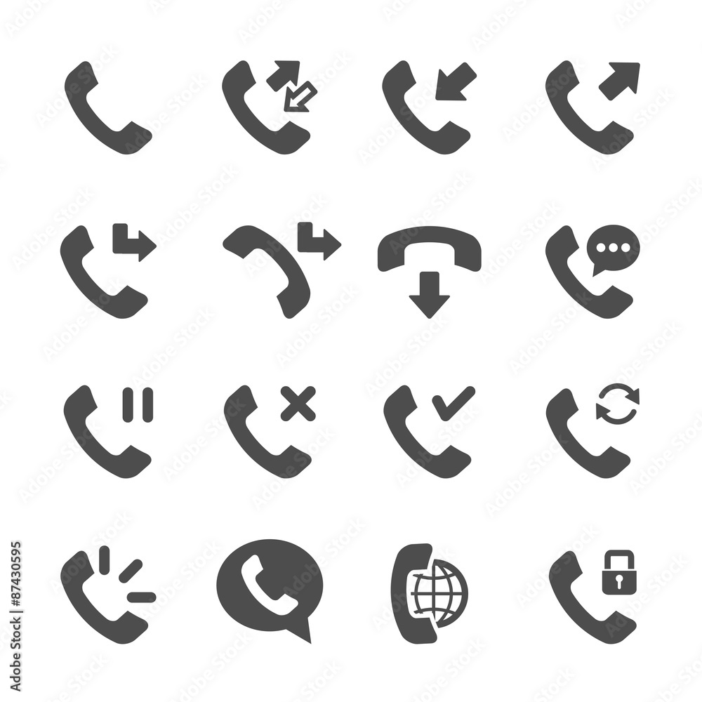 telephone call icon set 3, vector eps10 telephone call icon set 3, vector eps10