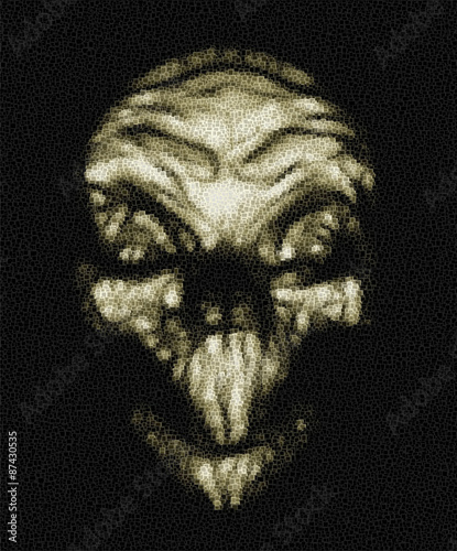 Horror Vision an abstract skull