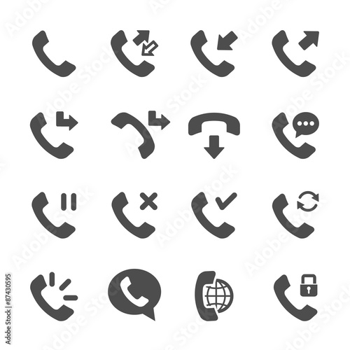 telephone call icon set 3, vector eps10 photo