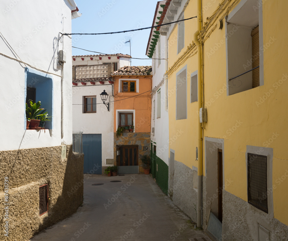 street of old spanish village. Los Fayos