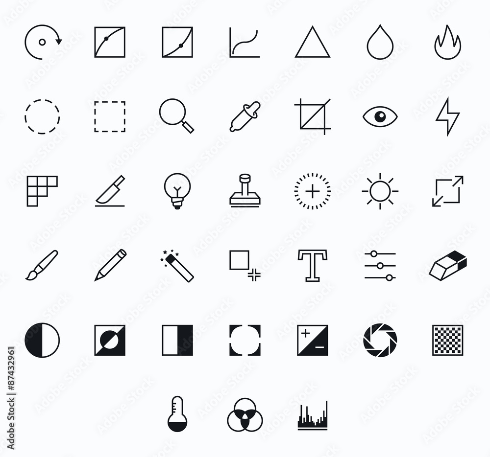 Photography Outline vector icons for web and mobile Photography Outline vector icons for web and mobile
