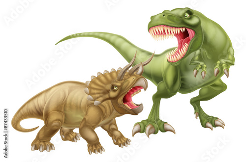 T Rex Versus Triceratops photo