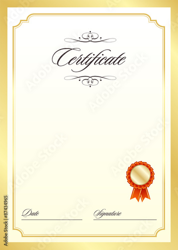certificate template　証明書・表彰状