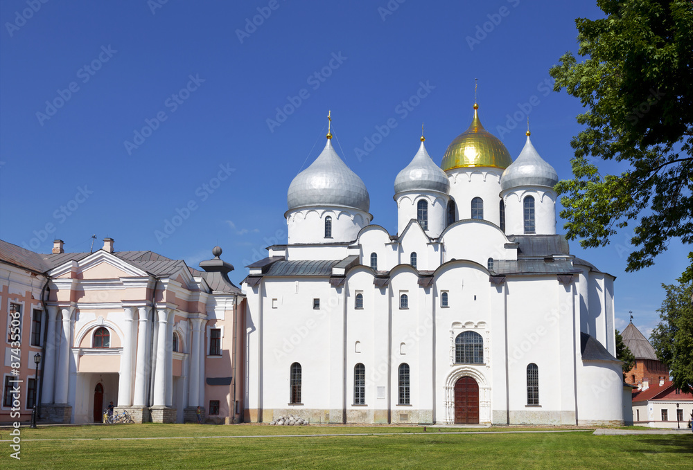 The cathedral of St. Sophia (the Holy Wisdom of God) in the Novgorod Kremlin, Russia