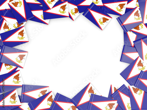 Frame with flag of american samoa