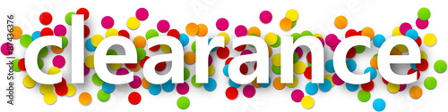 Paper clearance confetti sign.