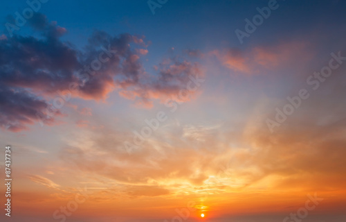 Fototapeta Naklejka Na Ścianę i Meble -  Evening sky with clouds