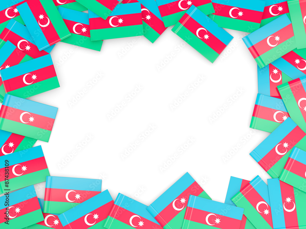 Frame with flag of azerbaijan