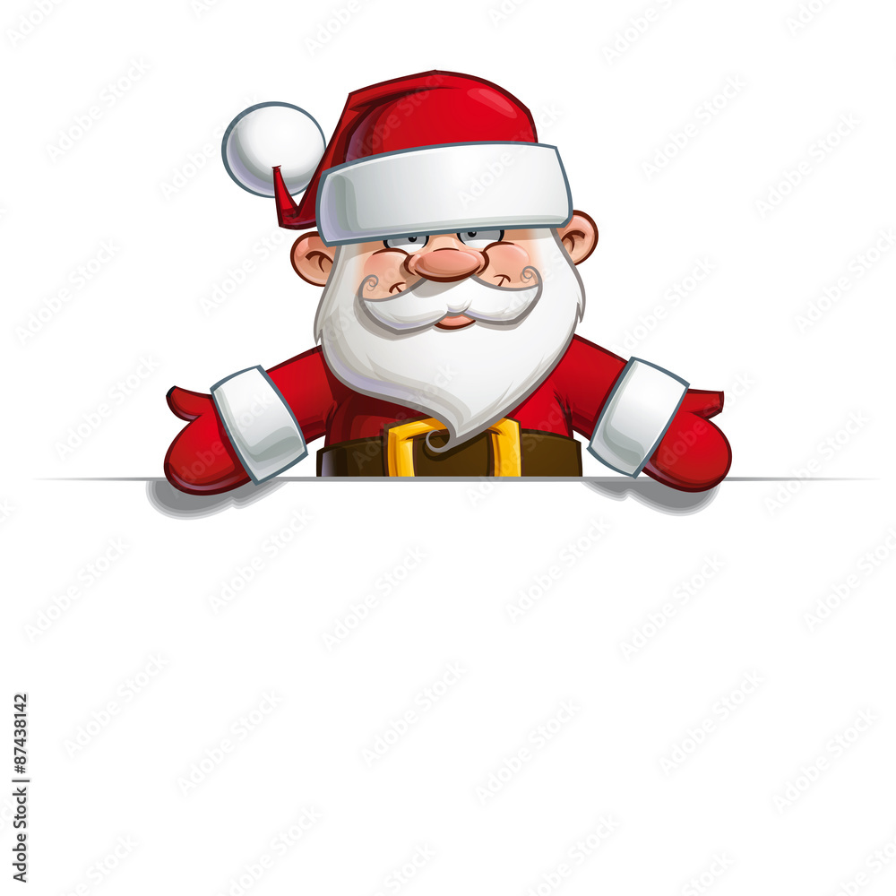 Happy Santa - Empty Label Open Hands Happy Santa - Empty Label Open Hands