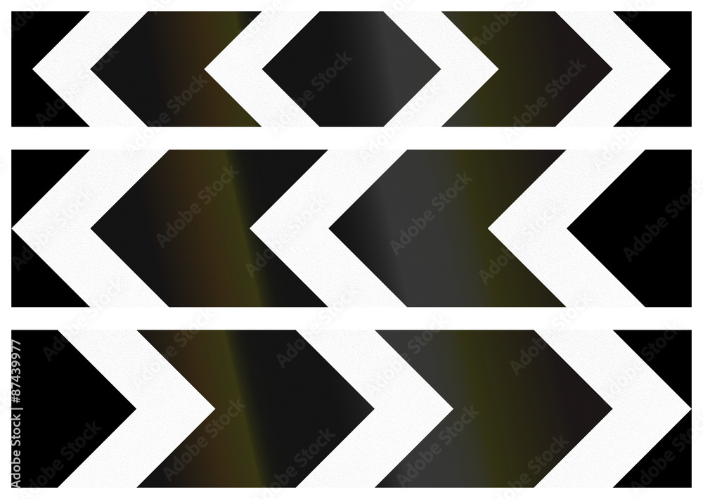 Collection of Bangladeshi chevron alignments pointing to the left and right and both sides