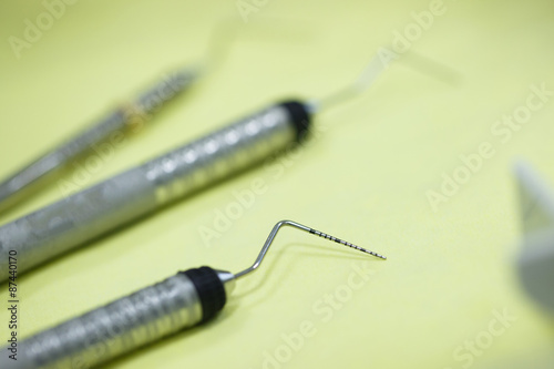 Cuadro en lienzo Periodontal probes for measuring pocket depths