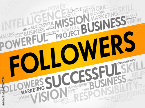 FOLLOWERS word cloud, business concept