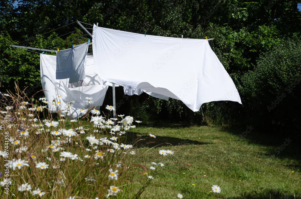 Drying white sheets