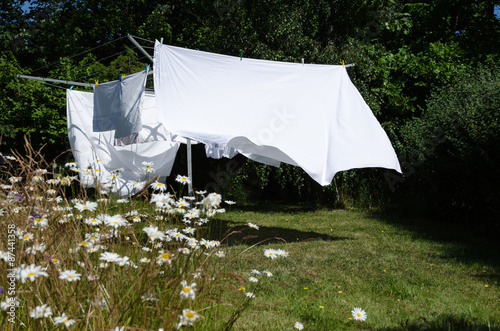 Drying white sheets