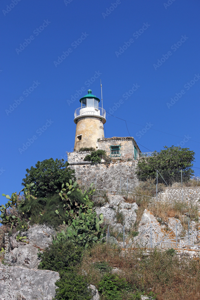 lighthouse old fortress Corfu Greece