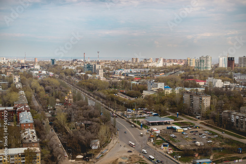 Самара, вид на город сверху.