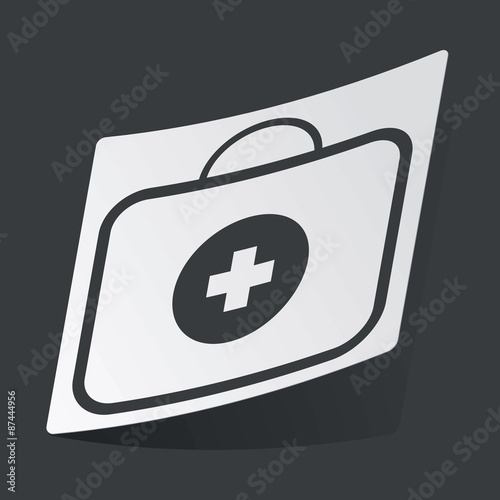 Monochrome first aid kit sticker