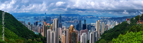 Canvas Print Panoramic skyline and cityscape of Hongkong