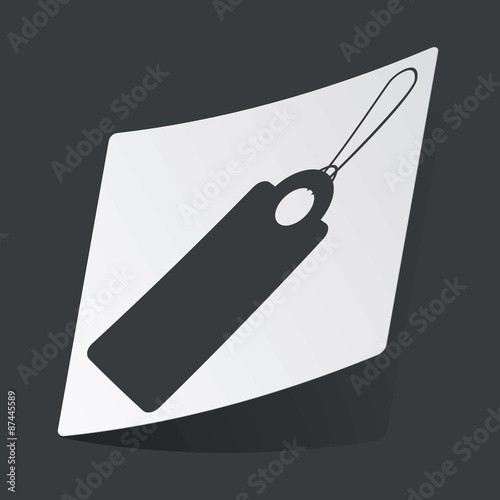 Monochrome string tag sticker
