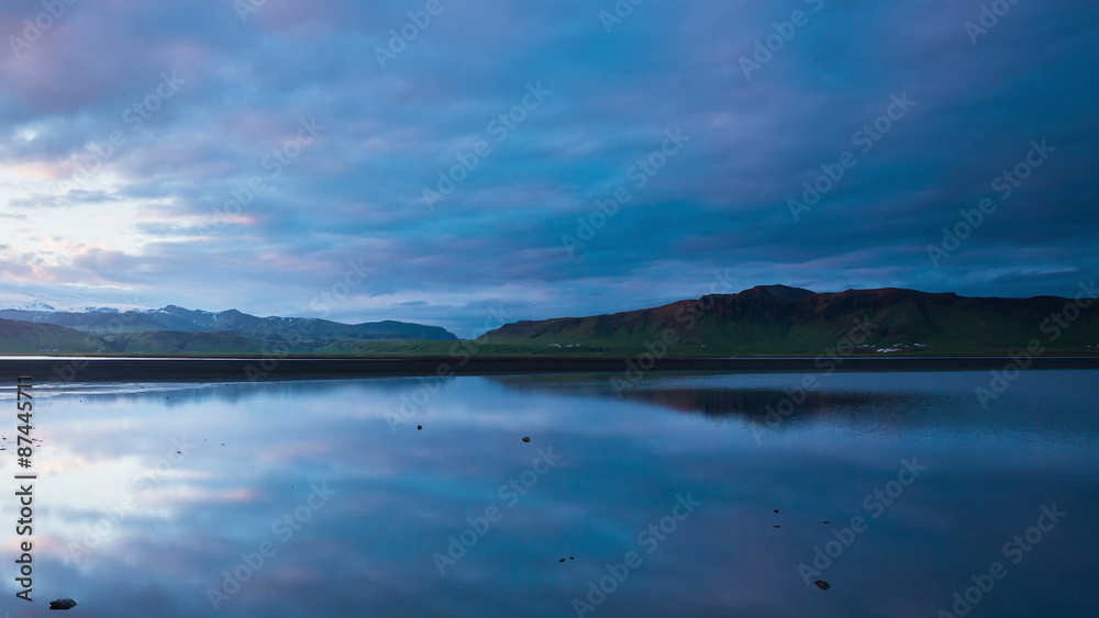 Stormy Sunset Time Lapse with Lake and Mountains Stormy Sunset Time Lapse with Lake and Mountains