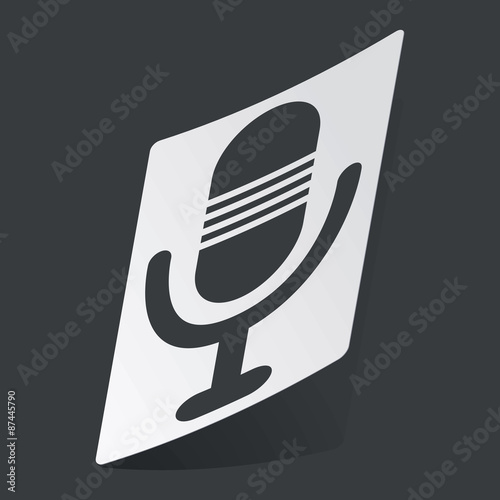 Monochrome microphone sticker