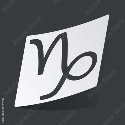 Monochrome Capricorn sticker