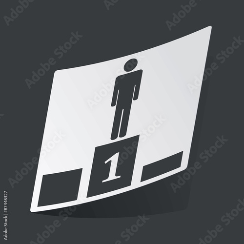 Monochrome pedestal sticker