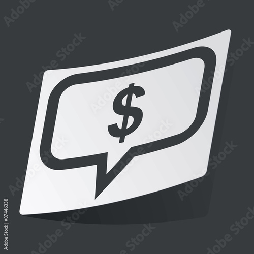 Monochrome dollar message sticker