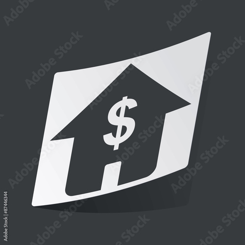 Monochrome dollar house sticker