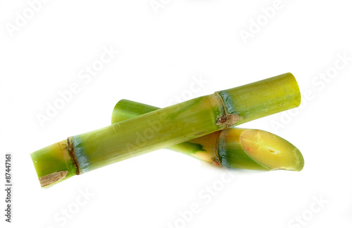 Sugar cane on white background