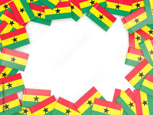 Frame with flag of ghana
