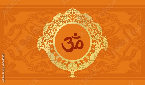 aum syllable, paisley design ,Hinduism, India