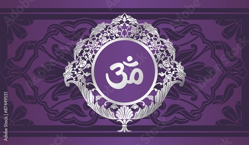 aum syllable, paisley design ,Hinduism, India