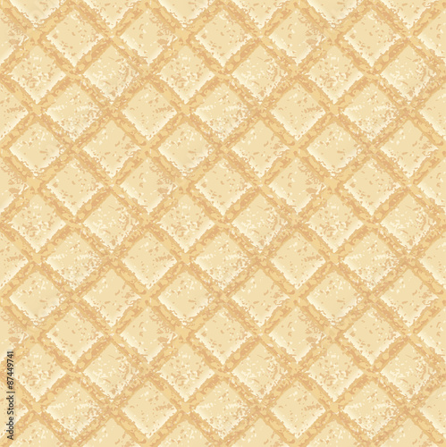 Crisp waffles pattern seamless texture - EPS 10 vector