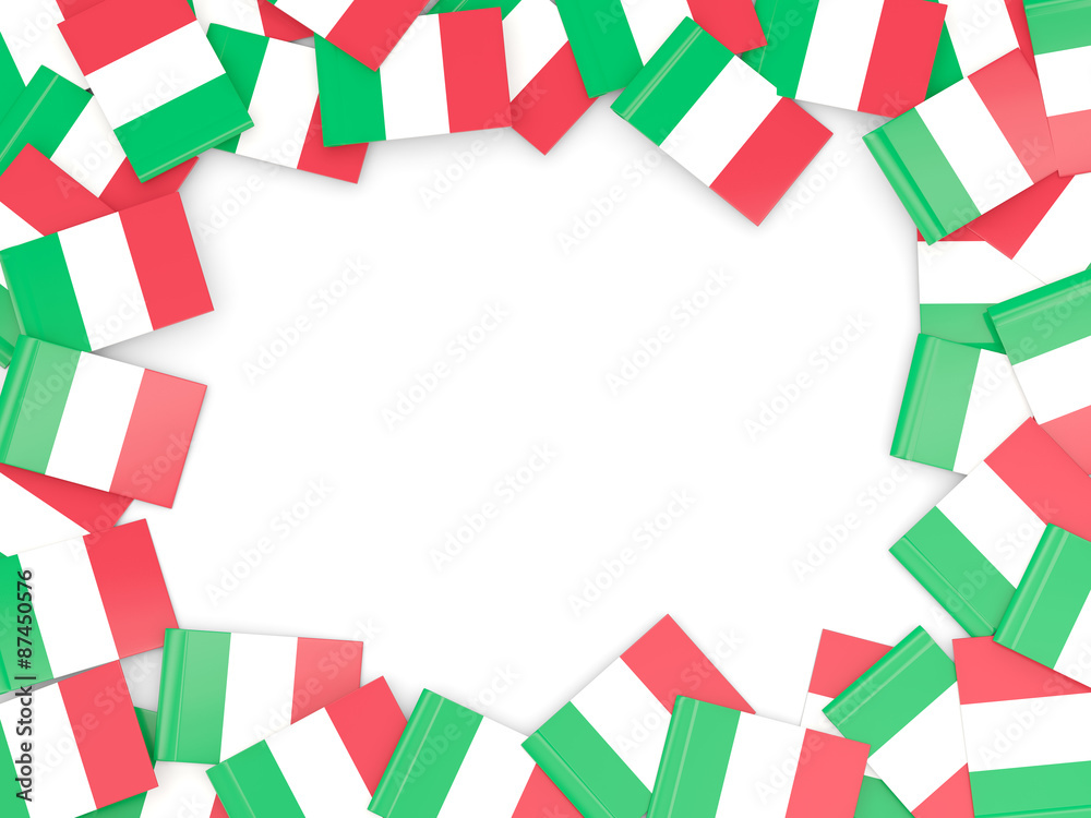 Frame with flag of italy Frame with flag of italy