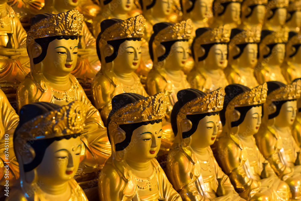 Naklejka premium Buddhas of Bongeunsa Temple (奉恩寺ブッダ像) in Seoul, South Korea 
