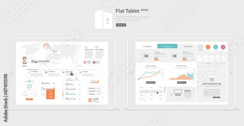 Tablet Gui kit elements