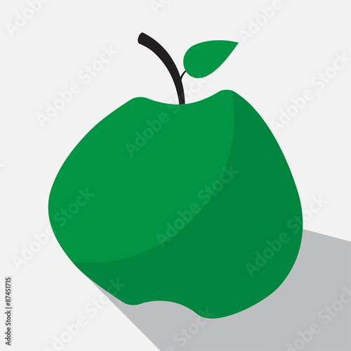 green apple and long shadow