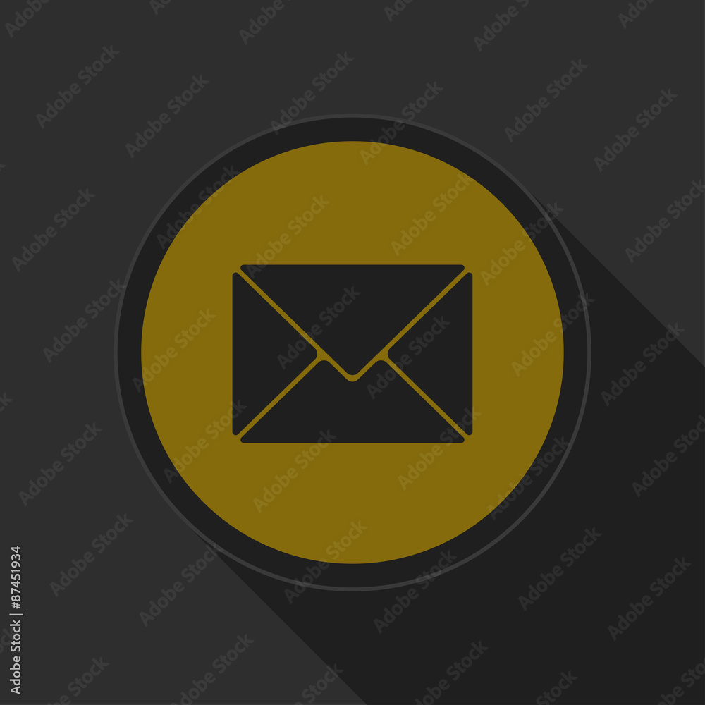 dark gray and yellow icon - mailing envelope dark gray and yellow icon - mailing envelope