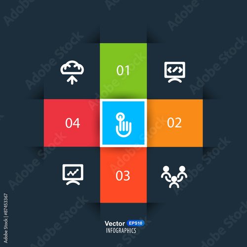 Community diagram for web site, business infographics