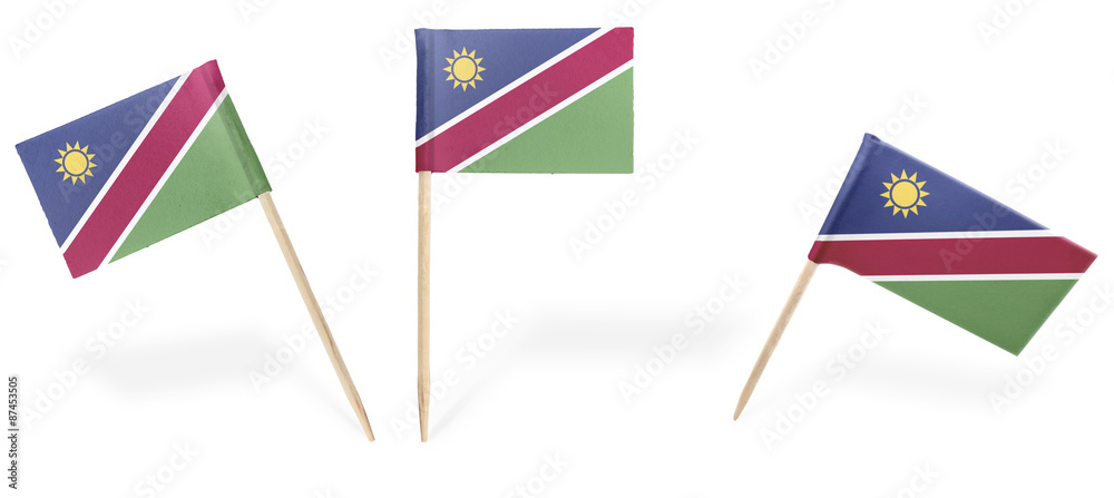 Various cocktail flags of Namibia isolated on white.(series) Various cocktail flags of Namibia isolated on white.(series)