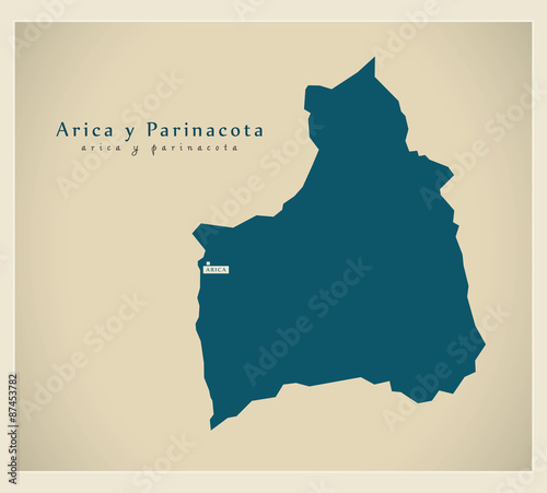 Modern Map - Arica y Parinacota CL photo