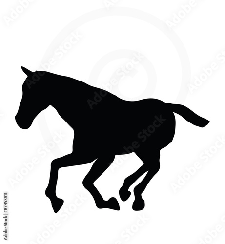horse silhouette in gallop pose