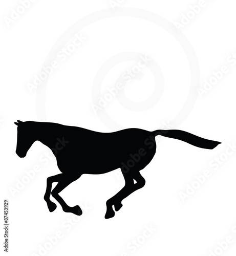 horse silhouette in gallop pose