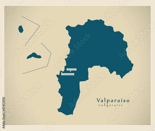 Modern Map - Valparaiso CL photo