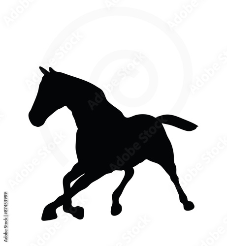 horse silhouette in fast trot pose