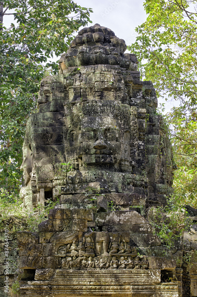 Bayon temple statues, Angkor, Siem Reap, Cambodia Bayon temple statues, Angkor, Siem Reap, Cambodia