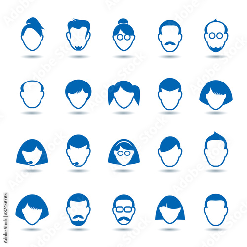 Set of people icons. Vector Illustration of avatar
